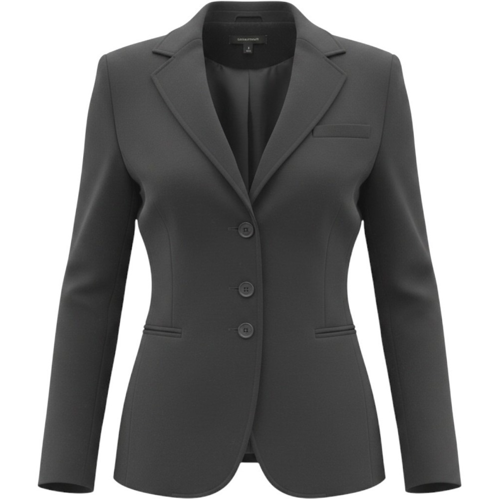 Eileen Fisher Blazer Women Medium Black Professional Career Workwear Office Chic